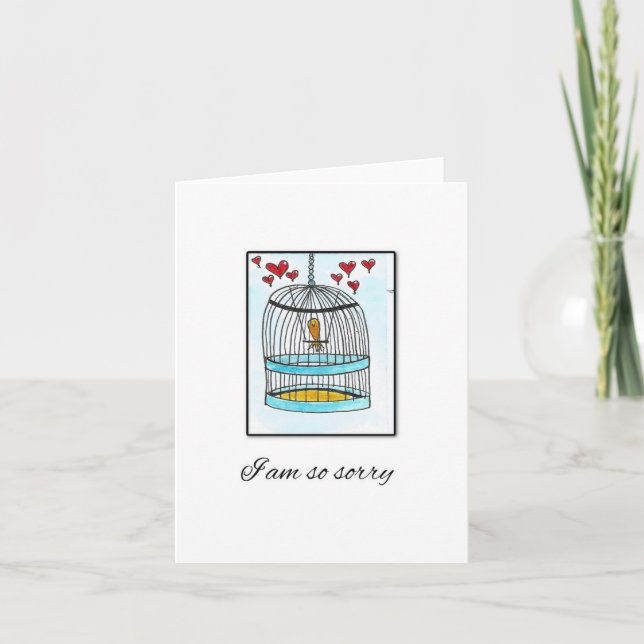 Pet Bird, Pet Sympathy Card (Front)