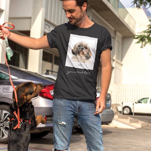 Pet Birthday Dog Photo Frame Personalized T_Shirt