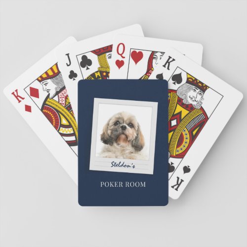 Pet Birthday Dog Photo Personalized Games Room Playing Cards