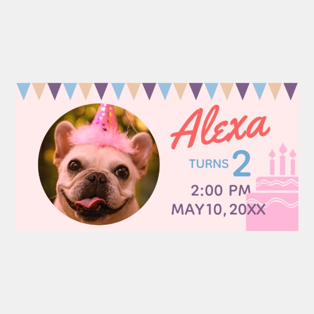 Pet Birthday Facebook Event Photo (Front)