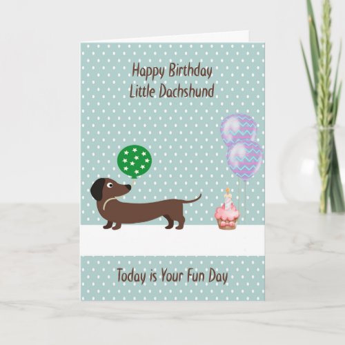 Pet Birthday for Dachshund Card