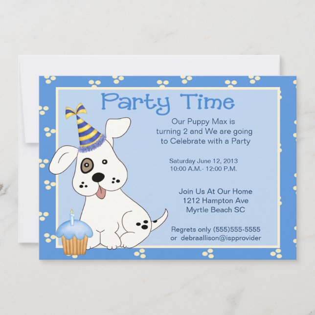 Pet  Birthday  Party Invitation (Front)