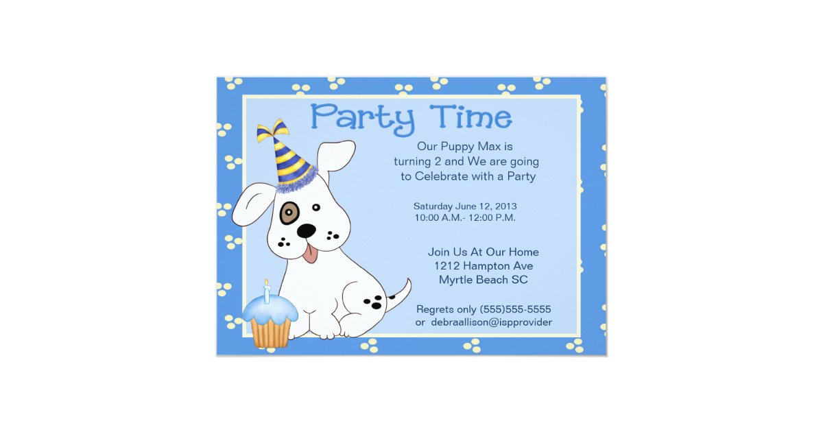 Pet Birthday Party Invitation | Zazzle.com
