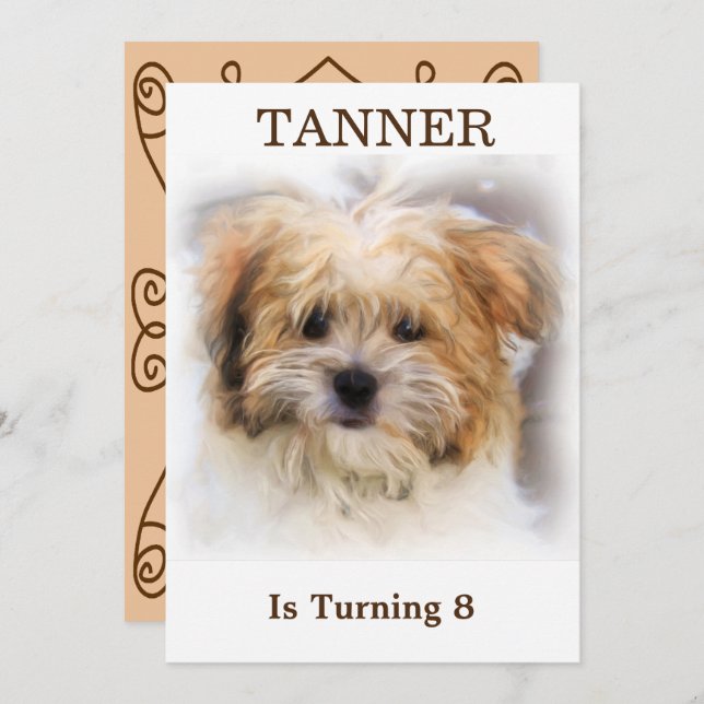 Pet Birthday Party Invitation (Front/Back)