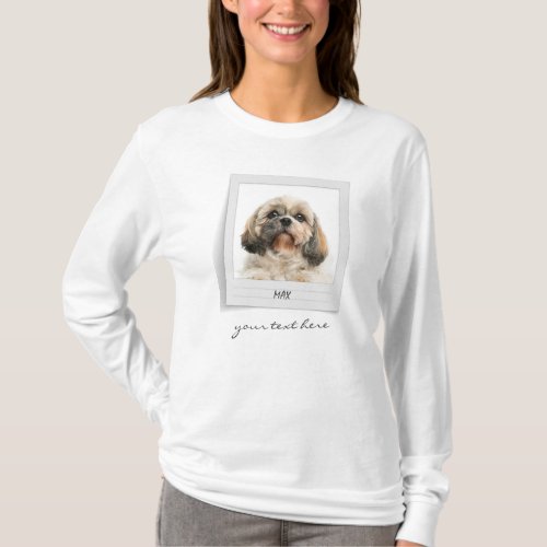 Pet Birthday Photo Frame Holiday Personalized T_Shirt