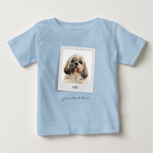 Pet Birthday Photo Frame Personalized Baby T_Shirt
