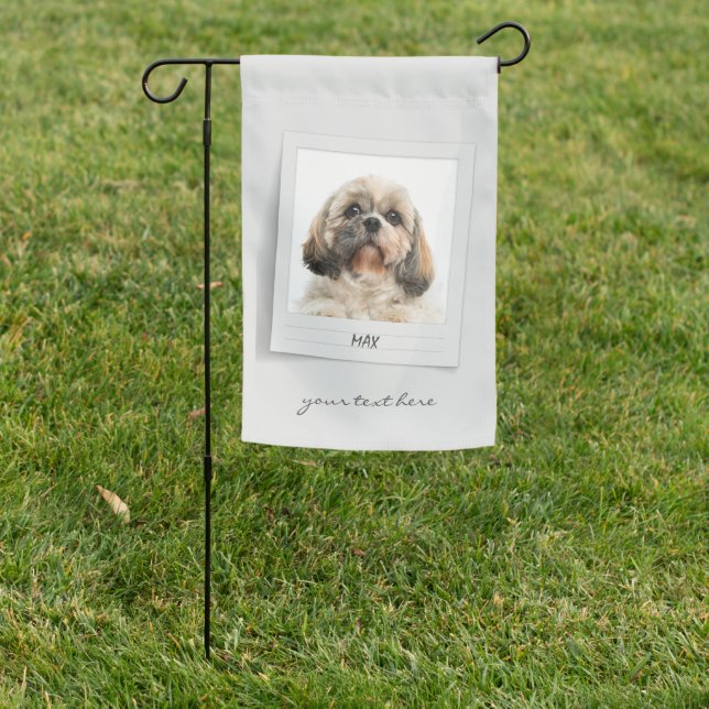 Pet Birthday Photo Frame Personalized Dog Garden Flag (In SItu)