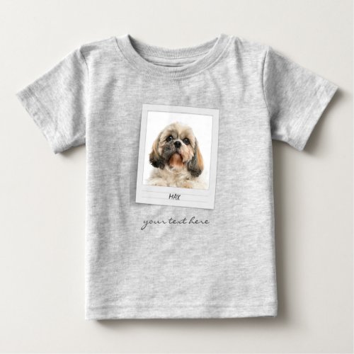 Pet Birthday Photo Frame Personalized Holiday Baby T_Shirt