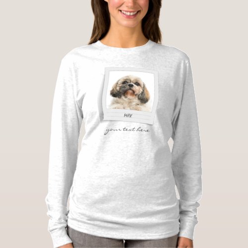 Pet Birthday Photo Holiday Personalized Dog Mom T_Shirt