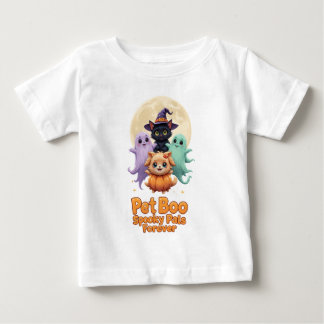 Pet Boo Crew- Cute Ghosts with Cat and Dog Baby T-Shirt