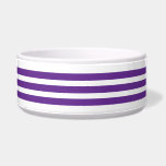 Pet Bowl<br><div class="desc">Pet bowl is shown in a cute purple and white stripes print.
Choose from small or large size.
Customize this item or buy as is.</div>