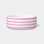 Pet Bowl<br><div class="desc">Pet bowl is shown in a cute pink and white stripes print.
Choose from small or large size.
Customize this item or buy as is.</div>