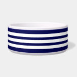 Pet Bowl<br><div class="desc">Pet bowl is shown in a cute blue and white stripes print.
Choose from small or large size.
Customize this item or buy as is.</div>