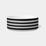 Pet Bowl<br><div class="desc">Pet bowl is shown in a cute black and grey stripes print.
Choose from small or large size.
Customize this item or buy as is.</div>