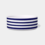 Pet Bowl<br><div class="desc">Pet bowl is shown in a cute blue and white stripes print.
Choose from small or large size.
Customize this item or buy as is.</div>