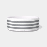 Pet Bowl<br><div class="desc">Pet bowl is shown in a cute grey and white stripes print.
Choose from small or large size.
Customize this item or buy as is.</div>