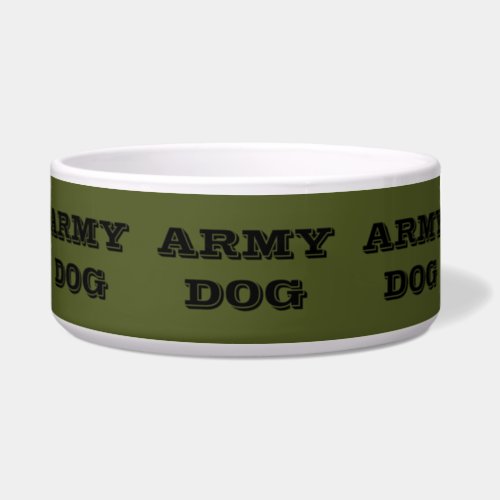 Pet Bowl Army Dog