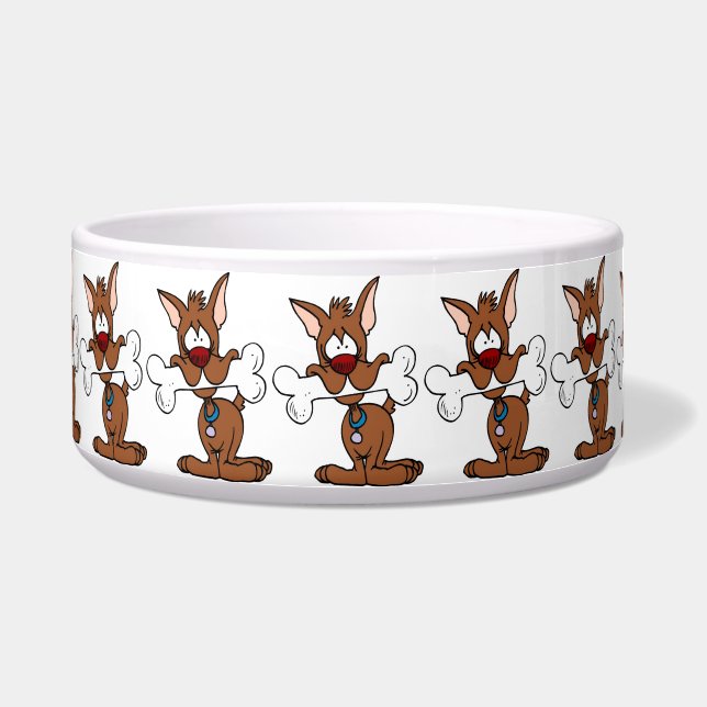 Pet Bowl/Dog with Bone Bowl (Front)