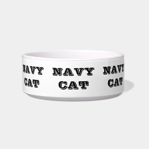 Pet Bowl Navy Cat