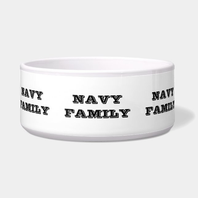 Pet Bowl Navy Family (Front)