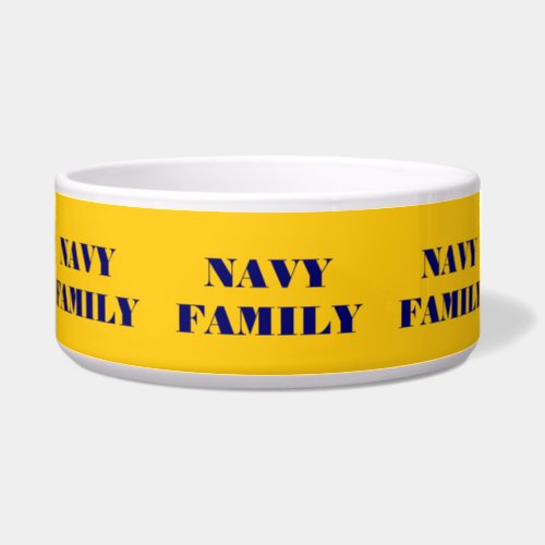 Pet Bowl Navy Family