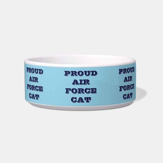Pet Bowl Proud Air Force Cat (Front)