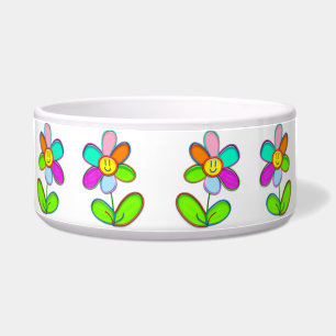 Pet bowl with Colorful Daisy -