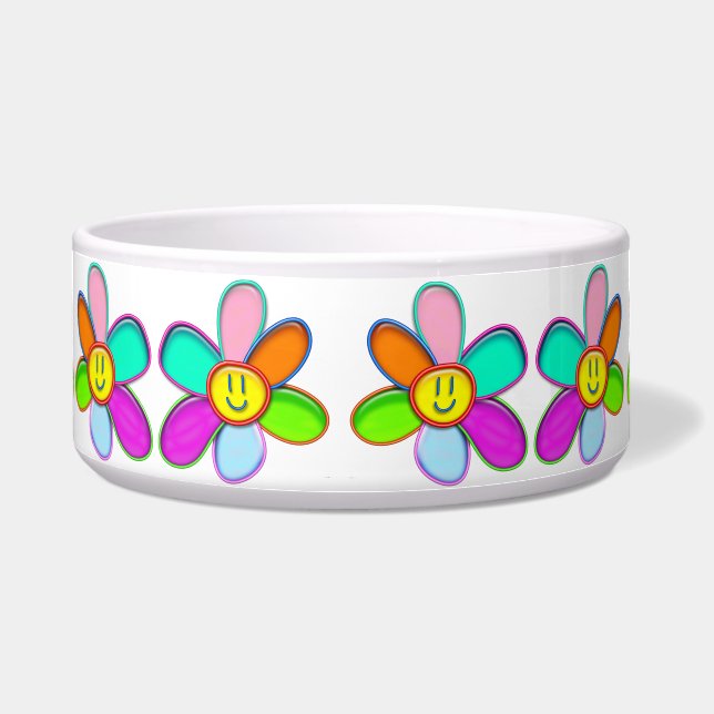 pet bowl with daisy (Front)