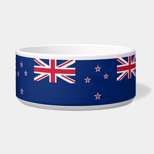 Pet Bowl with flag of New Zealand (Front)