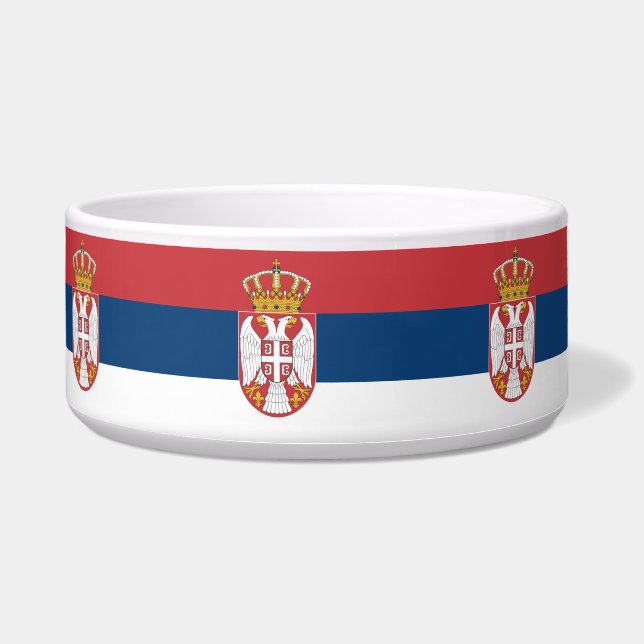 Pet Bowl with flag of Serbia (Front)