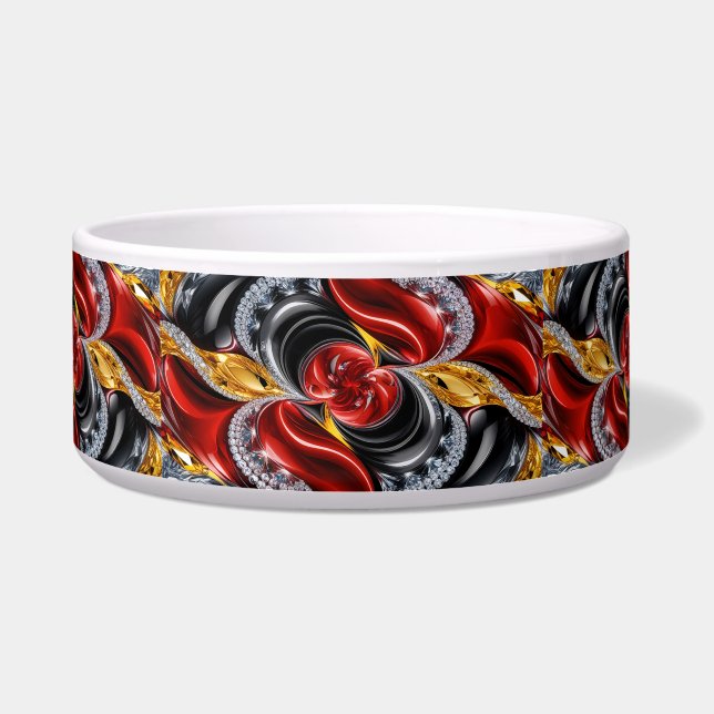 Pet Bowl with German Colors Abstract Design (Front)