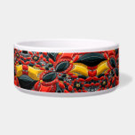 Pet Bowl with Germany Colors Abstract Design<br><div class="desc">Give your pet's dining experience a stylish upgrade with the exclusive pet bowl featuring Germany's national colors in a modern 3D fantasy jewelry design! This pet bowl combines vibrant black, red, and gold in a sleek abstract design that not only reflects your German pride but also adds an artistic touch...</div>