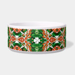 Pet Bowl with Ireland Colors Abstract Design<br><div class="desc">Add a splash of Irish charm to your pet’s mealtime with our pet bowl featuring Ireland’s colors and a clover leaf good luck charm in an abstract design! Designed with both style and functionality in mind, this pet bowl is perfect for showcasing your Irish pride while keeping your pet’s feeding...</div>