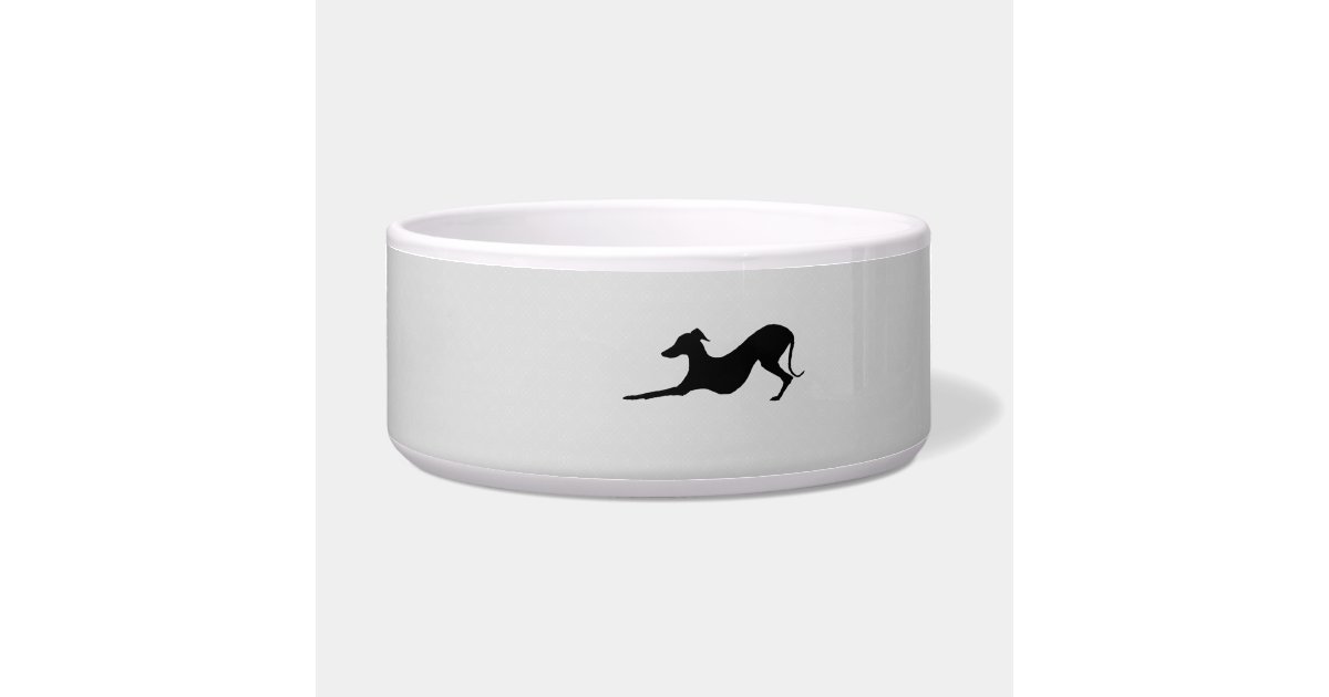 Pet Bowl with Italian Greyhound on it Zazzle