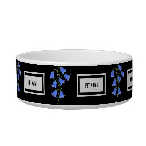 Pet Bowl With Lovely Bluebells  Text