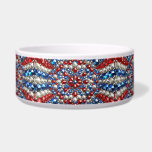 Pet Bowl with Netherlands Colors Abstract Design<br><div class="desc">Treat your furry friend to a dining experience with a touch of Dutch pride with our exclusive pet bowl featuring Netherlands colors in an abstract design with precious glittering gemstone 3D mosaic accents! This unique pet bowl combines the vibrant tricolor of the Netherlands with an abstract design, enhanced by shimmering...</div>