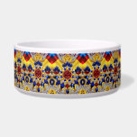 Pet Bowl with Romanian Colors Abstract Design<br><div class="desc">Add a touch of Romanian pride to your pet’s dining experience with our exclusive pet bowl featuring an abstract design inspired by Romania’s vibrant national colors and enhanced with a stunning crystalline 3D gemstone effect! This pet bowl is more than just a functional item; it’s a stylish way to celebrate...</div>