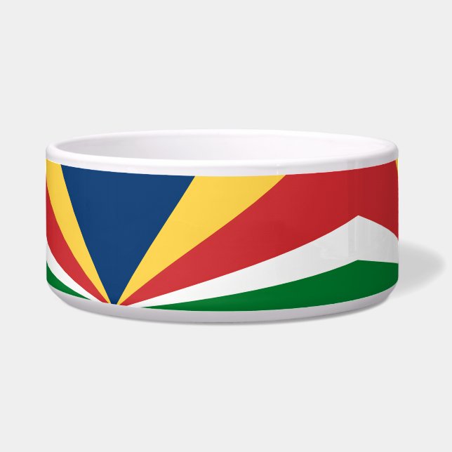 Pet Bowl with Seychelles Colors Abstract Design (Front)