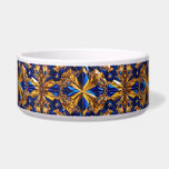 Pet Bowl with Sweden Colors Abstract Design<br><div class="desc">Add a touch of Scandinavian elegance to your pet’s mealtime with the Pet Bowl featuring Sweden’s iconic colors in an abstract precious gemstone 3D porcelain design. This stylish and functional pet bowl showcases a modern, abstract interpretation of Sweden’s blue and yellow national colors, infused with a stunning gemstone effect that...</div>