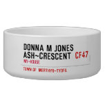 Donna M Jones Ash~Crescent   Pet Bowls