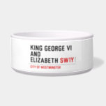 king george vi and elizabeth  Pet Bowls