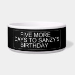      Five More  Days To SANZY's      birthday  Pet Bowls