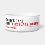 Cathy's Cake Street  Pet Bowls