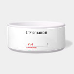 city of nairobi       Pet Bowls