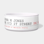 DoNNA M JONES  She DiD It Street  Pet Bowls