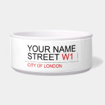 Your Name Street  Pet Bowls