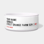 Your Name ishmael Street orange farm dzk 3  Pet Bowls