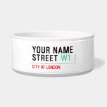 Your Name Street  Pet Bowls