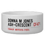 Donna M Jones Ash~Crescent   Pet Bowls