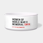 women of world war II memorial  Pet Bowls